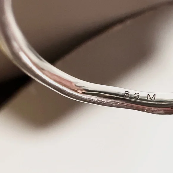 Monica Vinader sterling silver diamond pave wave stacking ring - Picture 5 of 11